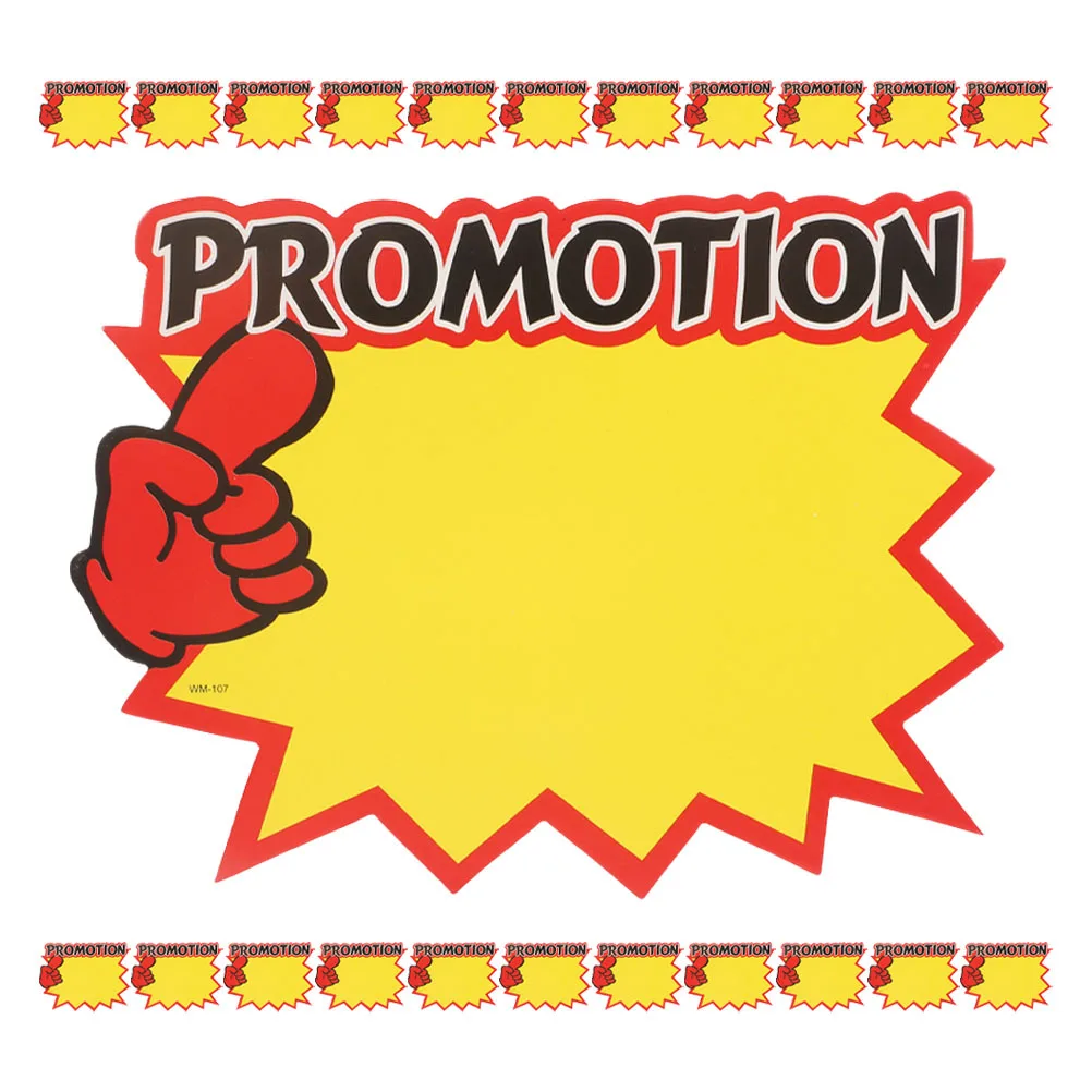 200Pcs Retail Price Labels Blank Sale Signs for Supermarket Store Pricing Tags Display Paper Labels for Commerce Advertising