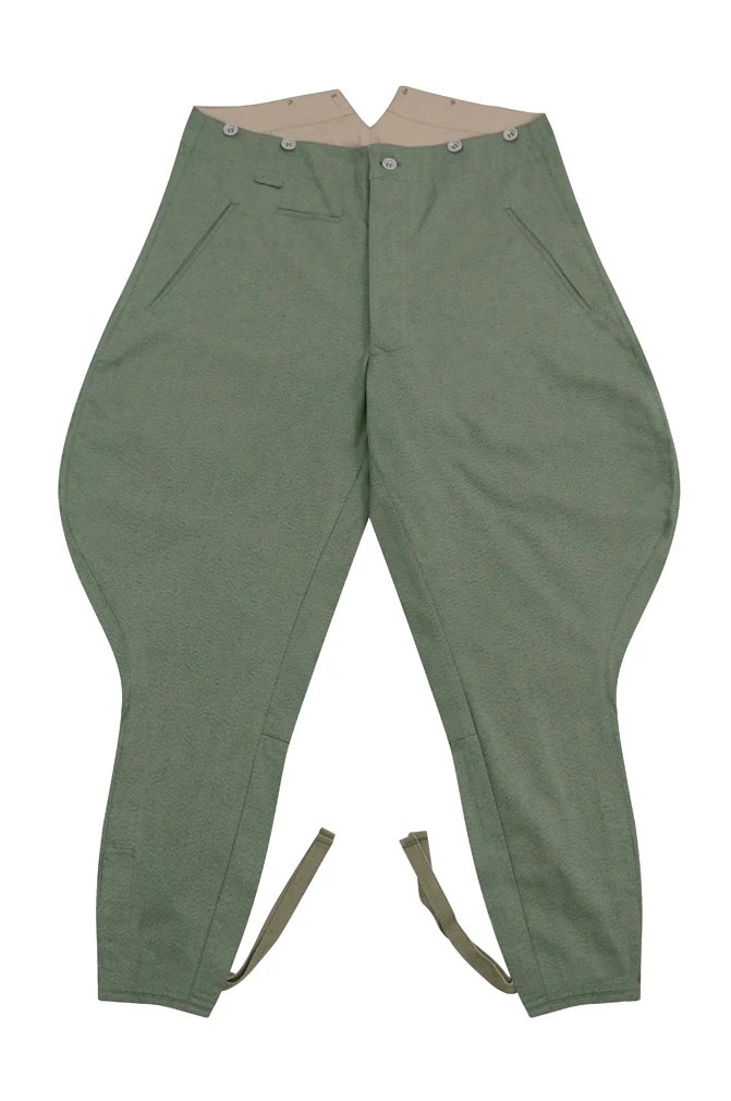 GUHJ-001 WWII German Police Officer Mottled Green Summer Breeches