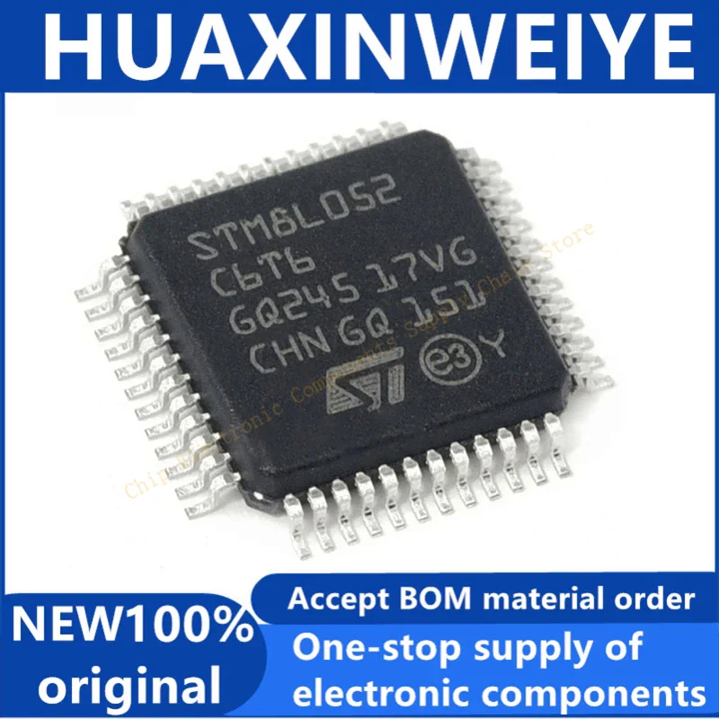 1 pcs/lot Original Genuine STM8L052C6T6 LQFP-48 STM8 8-bit MCUs STM8L Series Single Chip Microcontroller LQFP48