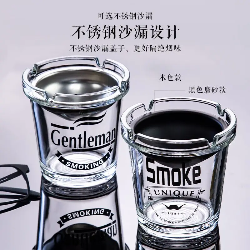 Personalized Funnel Ashtray Anti-fly Ash Anti-smoke Smell with Cover Car Ashtray High-value Living Room Decoration Decoration