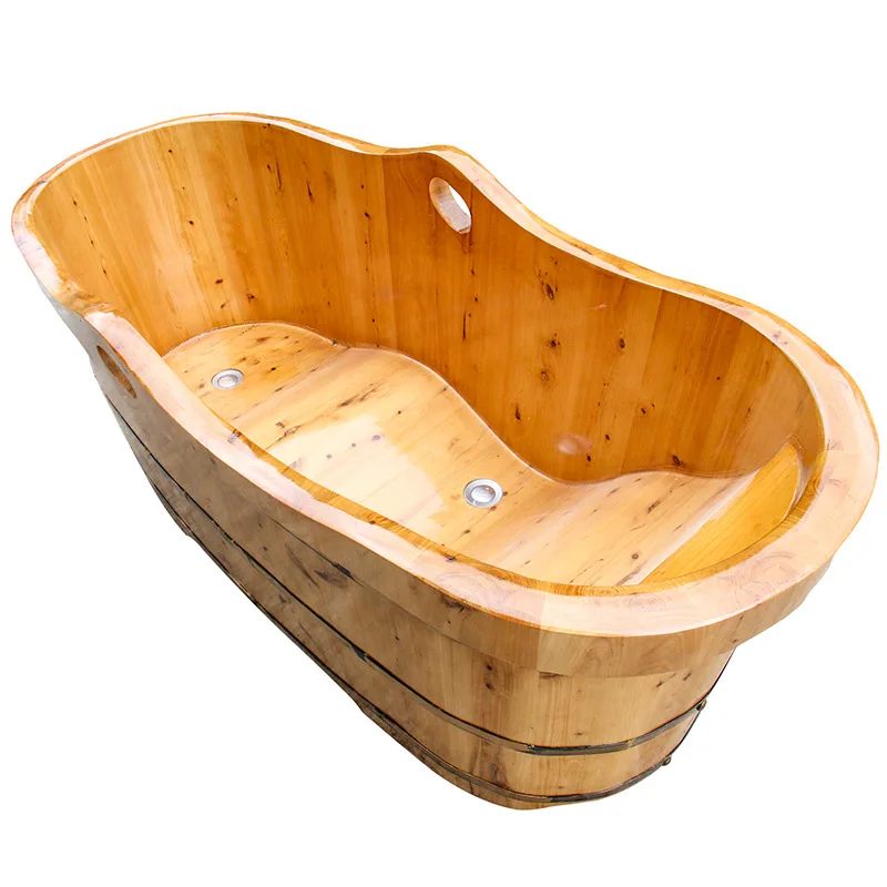 

JC reclining bath bucket wooden bucket adult bath bucket cedar bubble tub