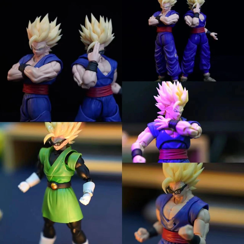 In Stock Worm Dragon Ball S.H.Figuarts Super Saiya SSJ2 Gohan Heads Accessories Custom Anime Action Figures Toys Christmas Gift