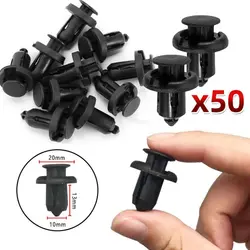 50pcs 10mm Hole Car Nylon Rivet Fastener Bumper Clip Retainer Screw Fender For Honda Civic For Accord Pilot For CR-V For Acura