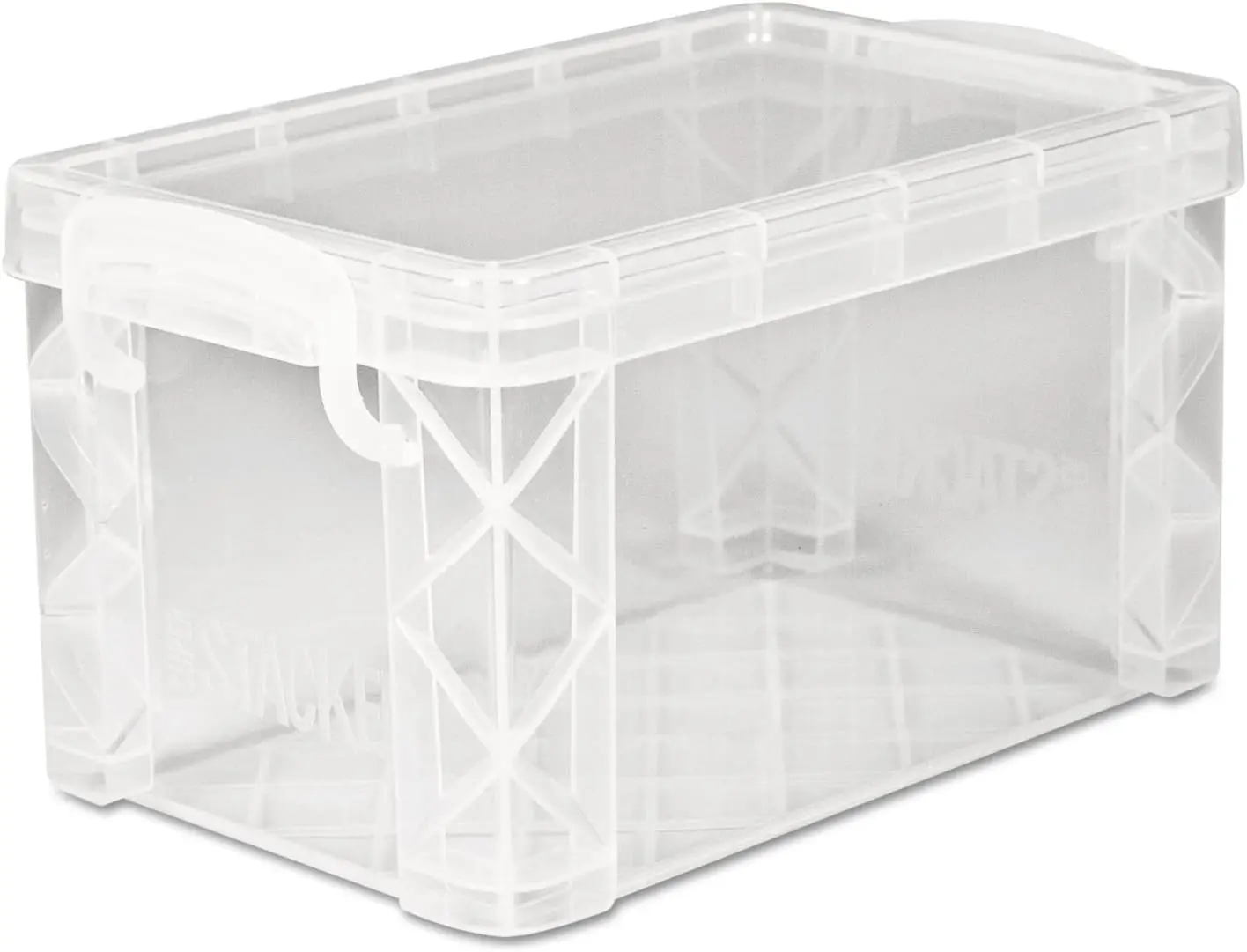 

Super Stacker Storage Boxes, Hold 400 3x5 Cards, Clear Plastic with Snap Lid
