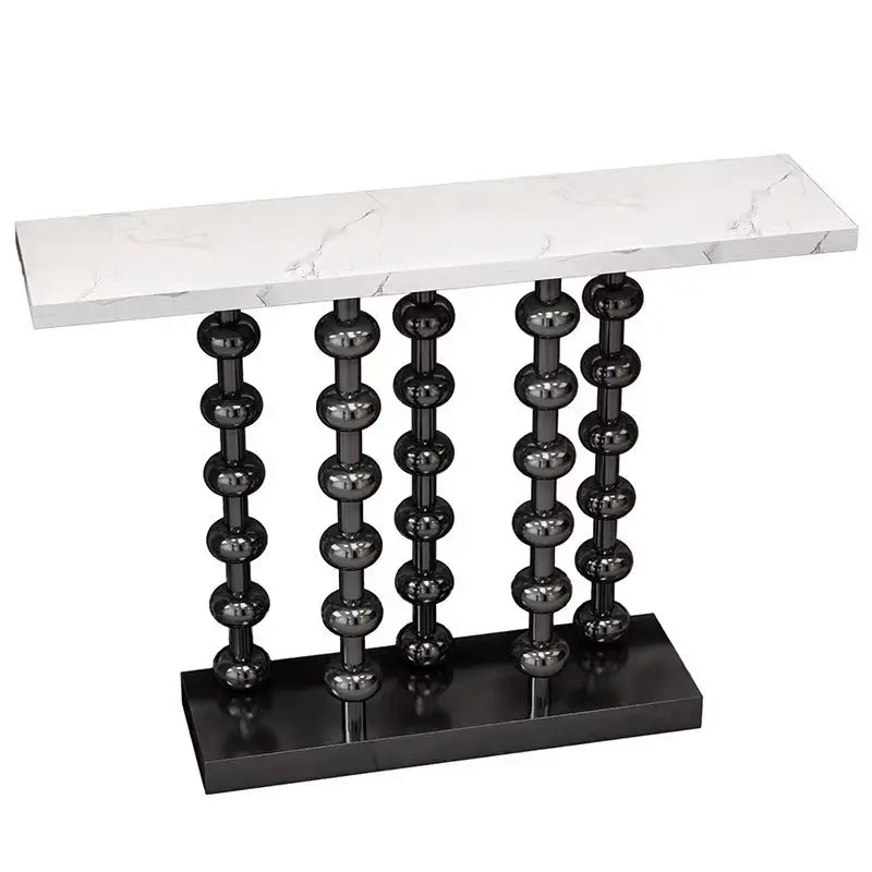 

Spherical entrance Stainless steel marble light luxury entrance table Modern simple and fashionable entrance table Corridor