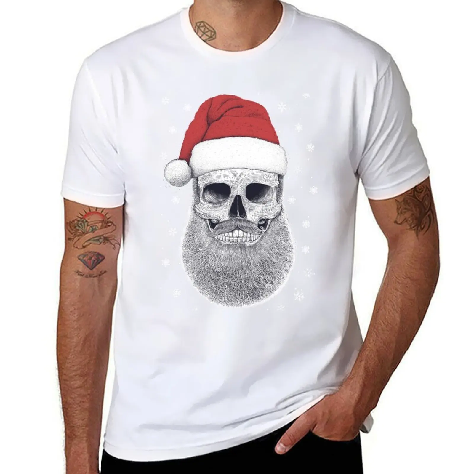 

Santa skull T-Shirt man graphic t shirt cotton t shirt pack T-Shirt