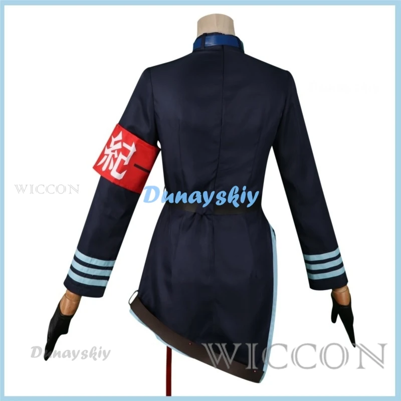 애니메이션 게임 블루 아카이브 아마우 아코 코스프레 코스튬 가발, 블루 세일러 세트 교복 치마 신발, 섹시한 카니발 파티 세트