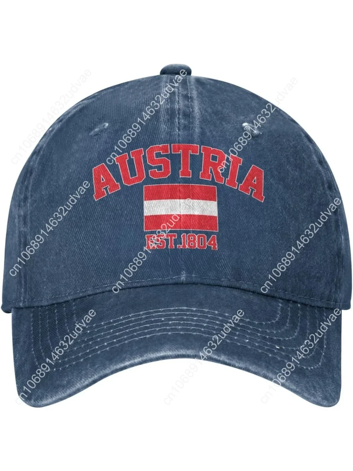 

Austria Flag Baseball Cap Denim Vintage Cotton Unisex Patriotic Hat