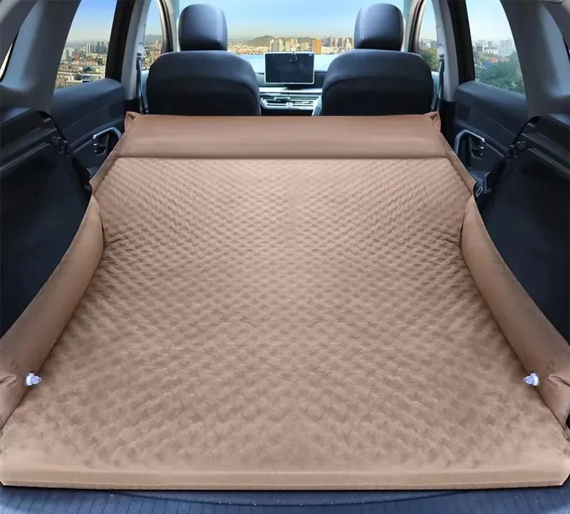 New For SUV Trunk Travel Air Cushion Inflatable Air Mattress Outdoor Camping Inflatable Special Suede Fabric Car Travel Bed