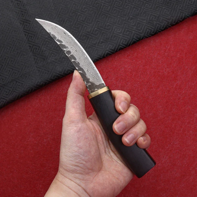 Damascus Steel Folding Pocket Knife 5