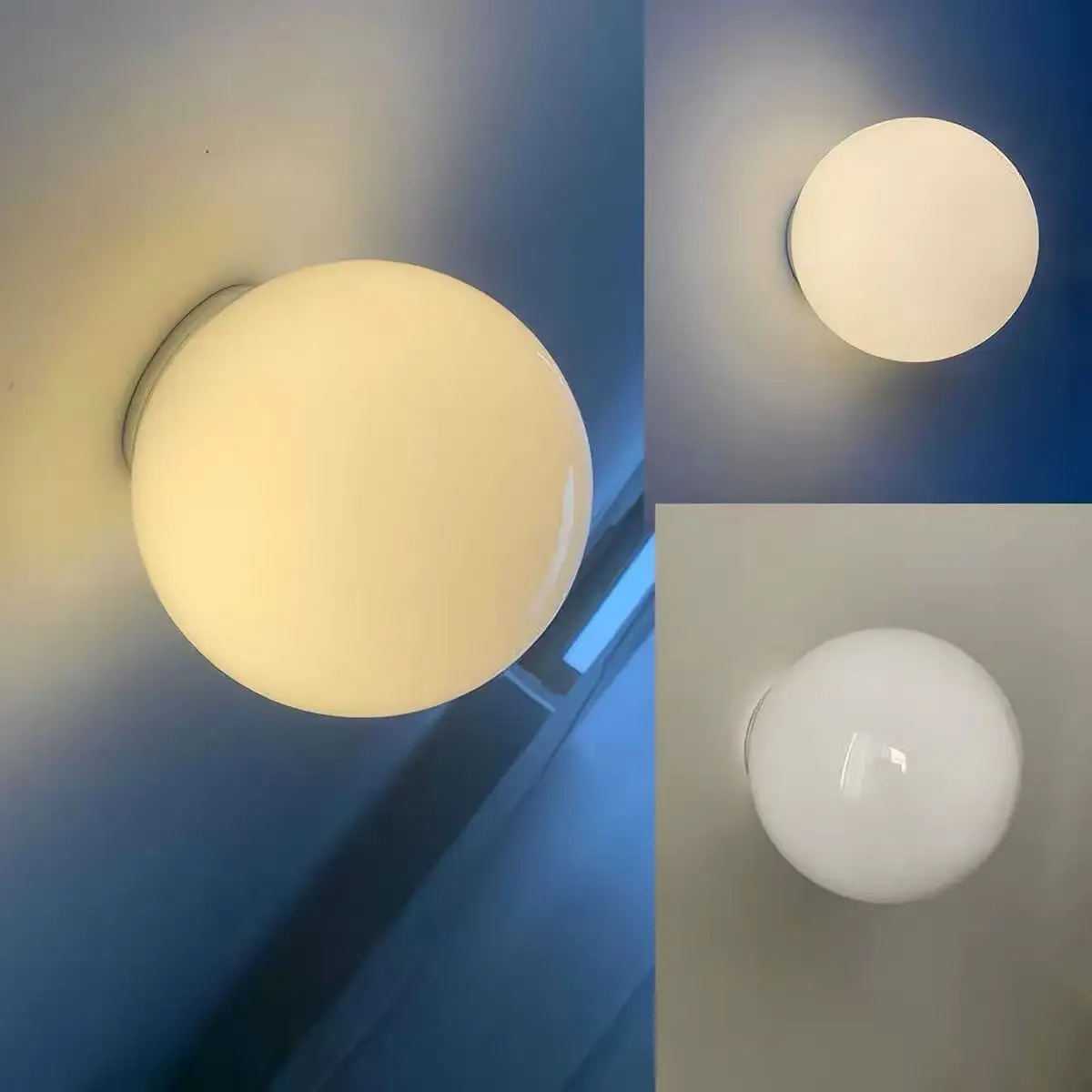 Nordic Minimalist Globe Glass Wall Sconce Modern Wall Lamp for Living Room Background Wall Bathroom Bedroom Bedside Home Decor