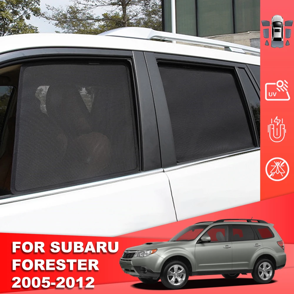 

For Subaru Forester SH 2008-2013 Magnetic Car Sunshade Shield Front Windshield Curtain Rear Side Baby Window Sun Shade Visor