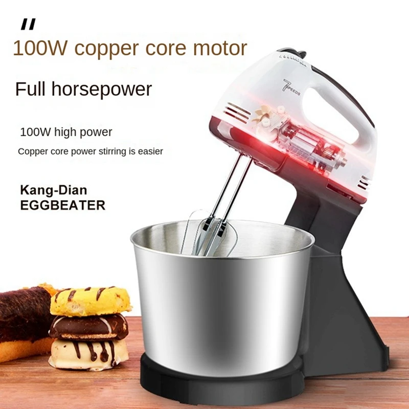 

Stand Food Mixers Electric Food Blender Desktop Egg Whisk Cream Cake Dough Kneader Milk Frother