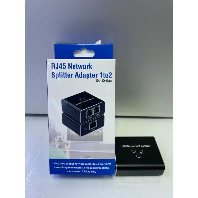 Rj45 Splitter 1 in 2 Out adaptor Ethernet Gigabit Internet kabel jaringan Extender konektor Rj45 untuk PC TV Box Router Sharer