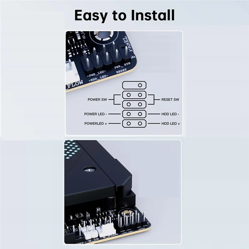 

Desktop Computer Power Switch PC Motherboard External Start Power On/Off Button Extension Cable