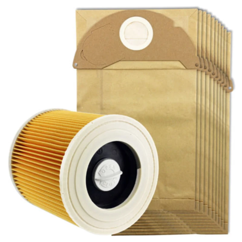 For Karcher Wet&Dry WD2 Vacuum Cleaner Filter And 20 Dust Bags