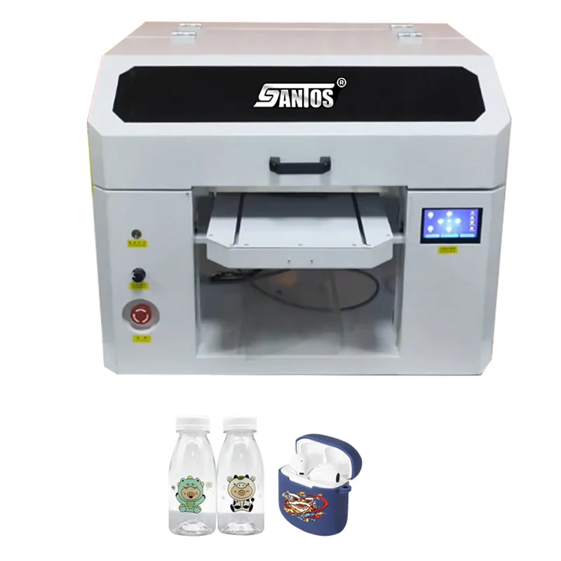 A2 UV flatbed printer inkjet UV plotter easy to operate 33*60cm UV printer with TX800/XP600 print heads