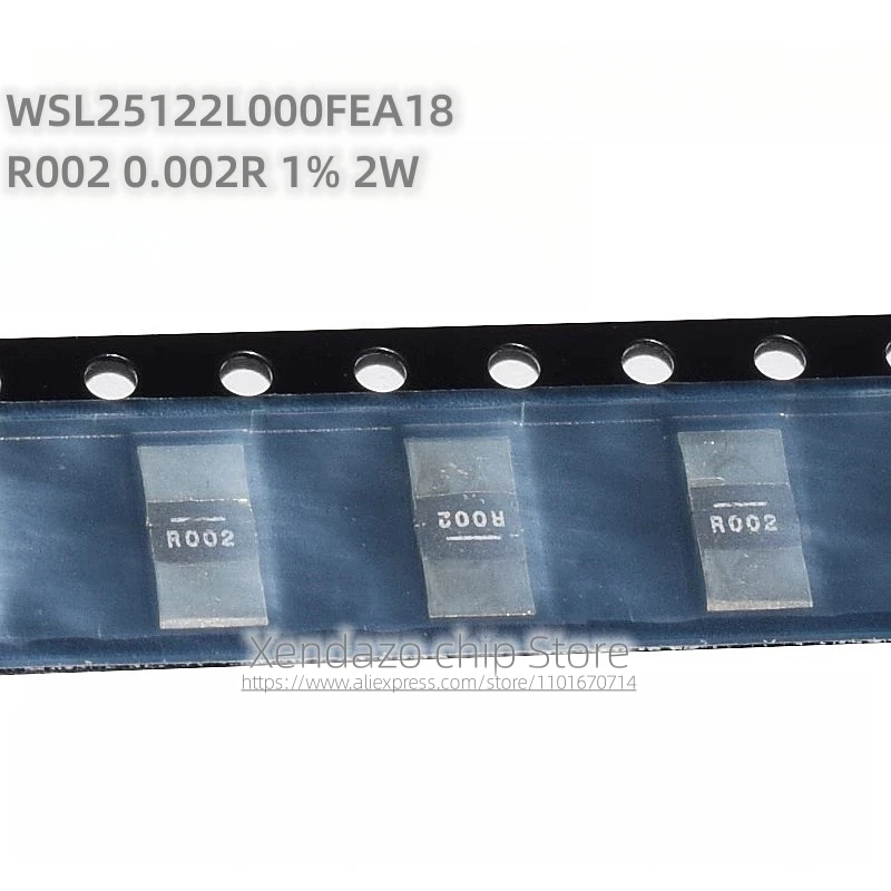 10pcs/lot WSL25122L000FEA18 SMT alloy resistance SMD 2512 package Original genuine R002 0.002R 1% 2W