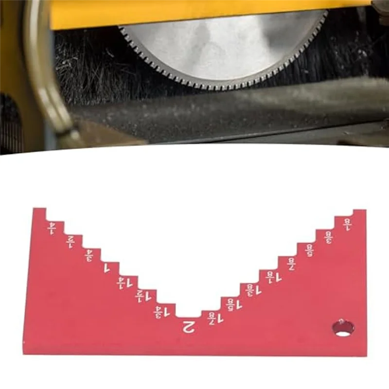 Stufentiefenmesser für Oberfräse und Tischkreissäge, Höhenmessgerät-Set für Einrichtung von Blöcken, Stufentiefenmessgerät aus Aluminium, langlebiges Klarheitstiefenmessgerät