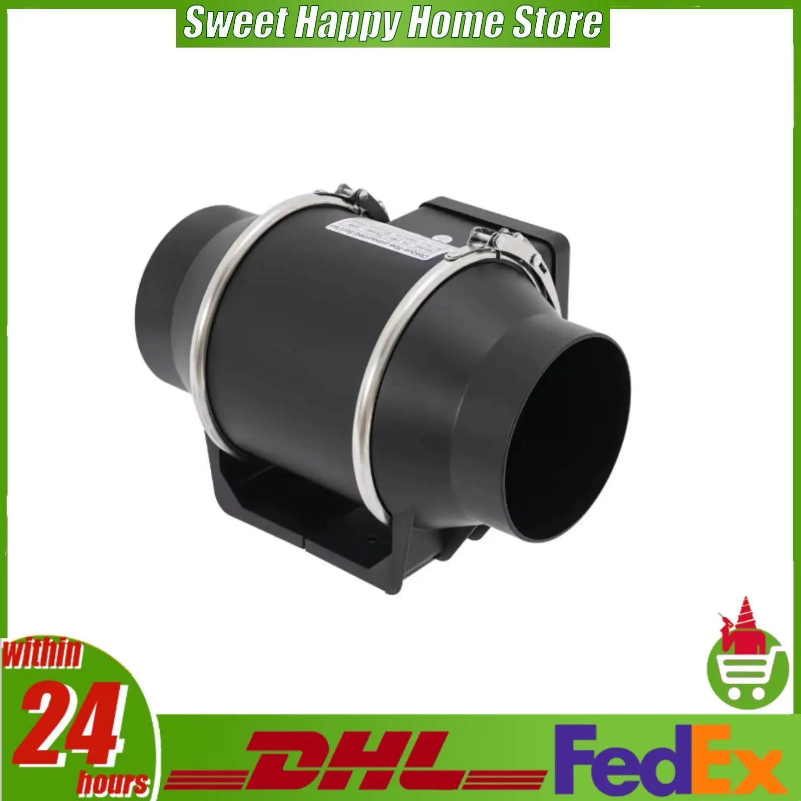 Wentylator kanałowy o dużej mocy 35W, przepływ powietrza 220m³/h, wentylator wentylacyjny 2600RPM, cichy wentylator wyci...