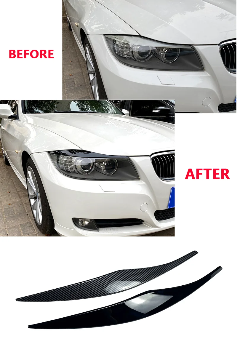 Für BMW Zubehör 3er E90 E91 320i 330i Scheinwerfer Augenbrauen Augenlid 2005 2006 2007 2008 2009 2010 2011 Limousine/Touring – Detail 3