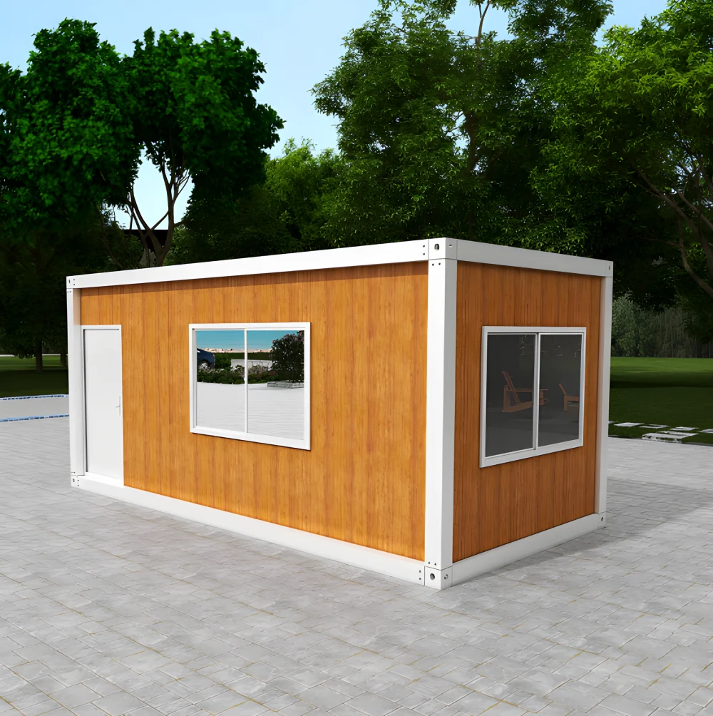 Wood Grain Color Aluminum Container House High Quality Outdoor Rust Proofing Container Space Saving Design Removable House