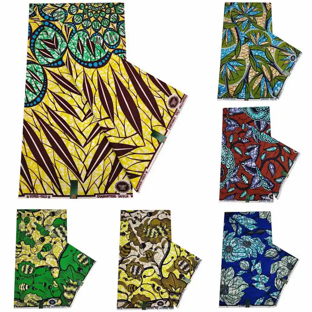 

Veritable Super V Real Wax Guaranteed Wax Printed Real Dutch Hollandais Loincloth African Dress 100% Cotton Fabric 6 Yards Batik