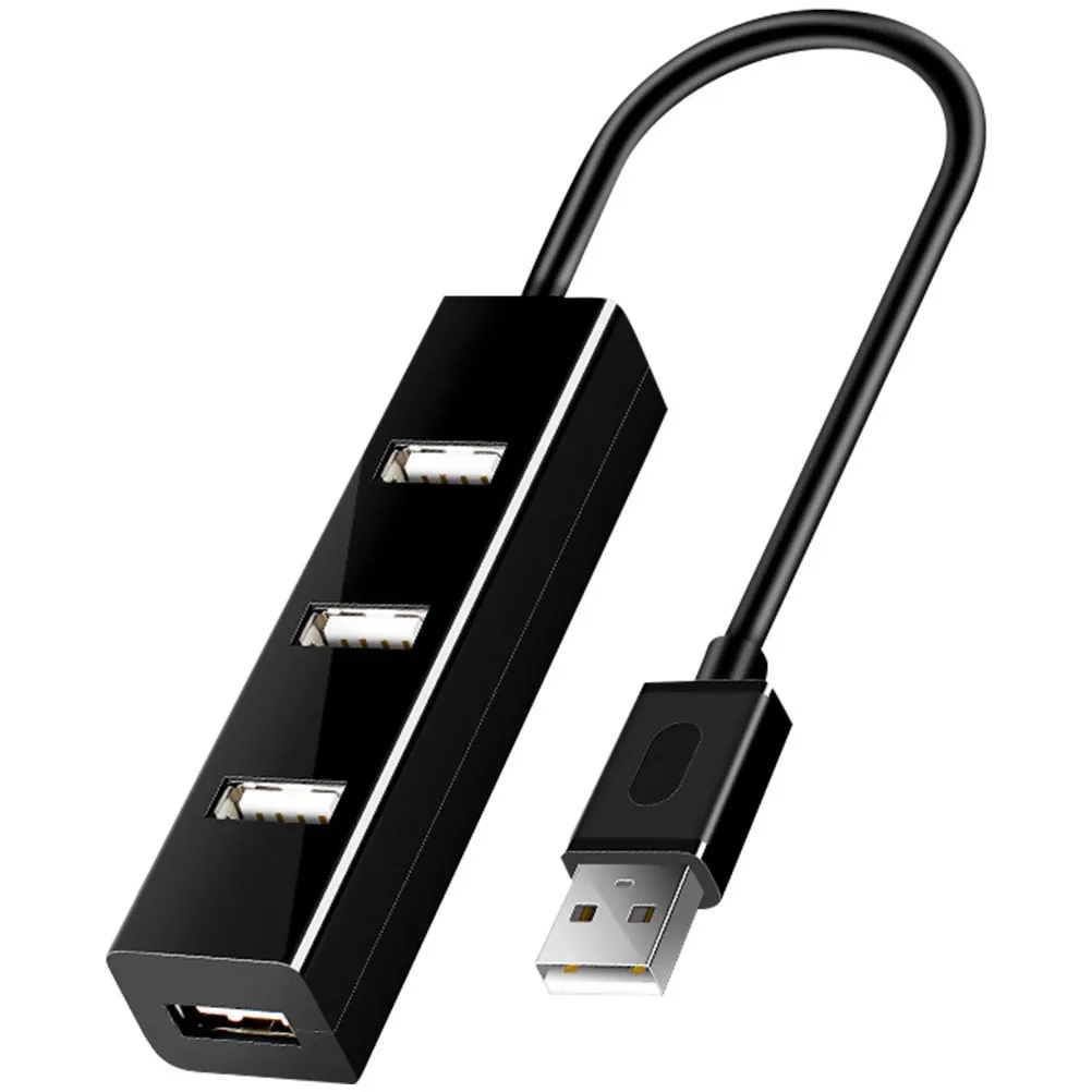 

1pc 4 Port Usb 2.0 Hub Usb Splitter Adapter For Laptop Computer Voltage Stabilizing Chip 4 In 1 Multifunctional Expansion