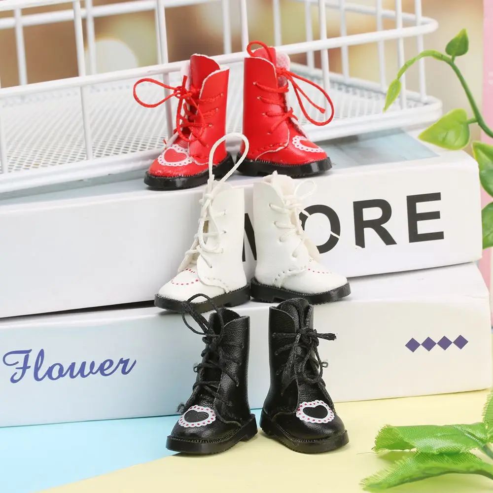 Bandage Birthday Gifts Children  Accessories PU Leather Shoes  Boots 1/6  Shoes