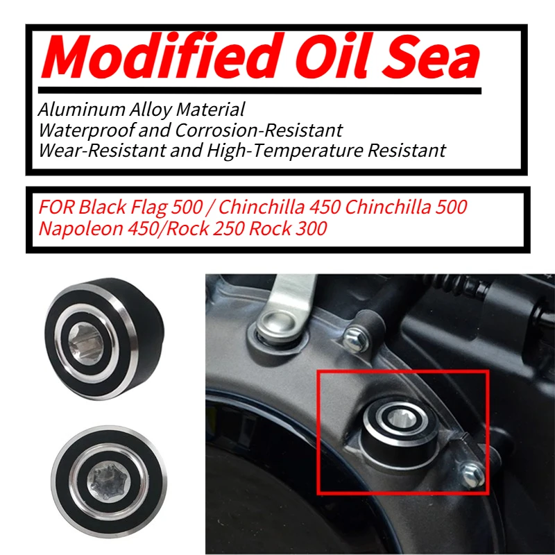 ​​Motorcycle Engine Clutch Cover Oil Seal Cap for Chinchilla‌ 300/450 Napoleon 450 Black Flag 500, Leak Proof Replacement​