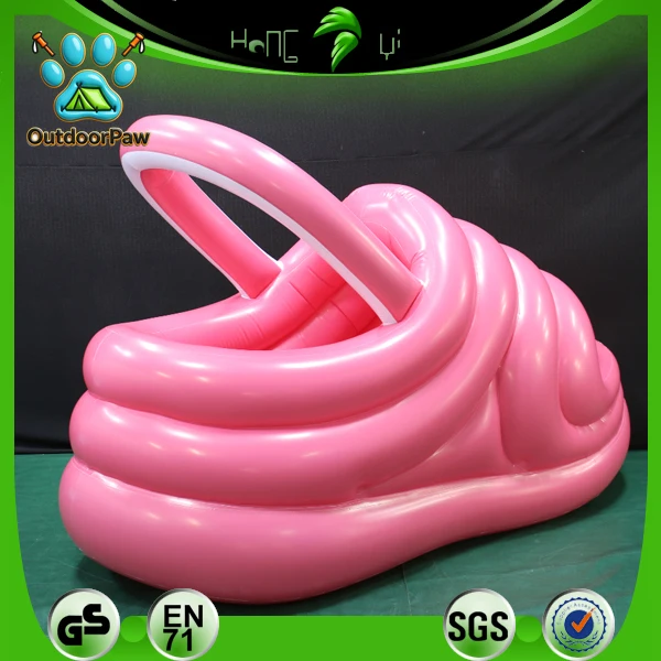 Pink inflatable shoes modeling water floating shoes boat model