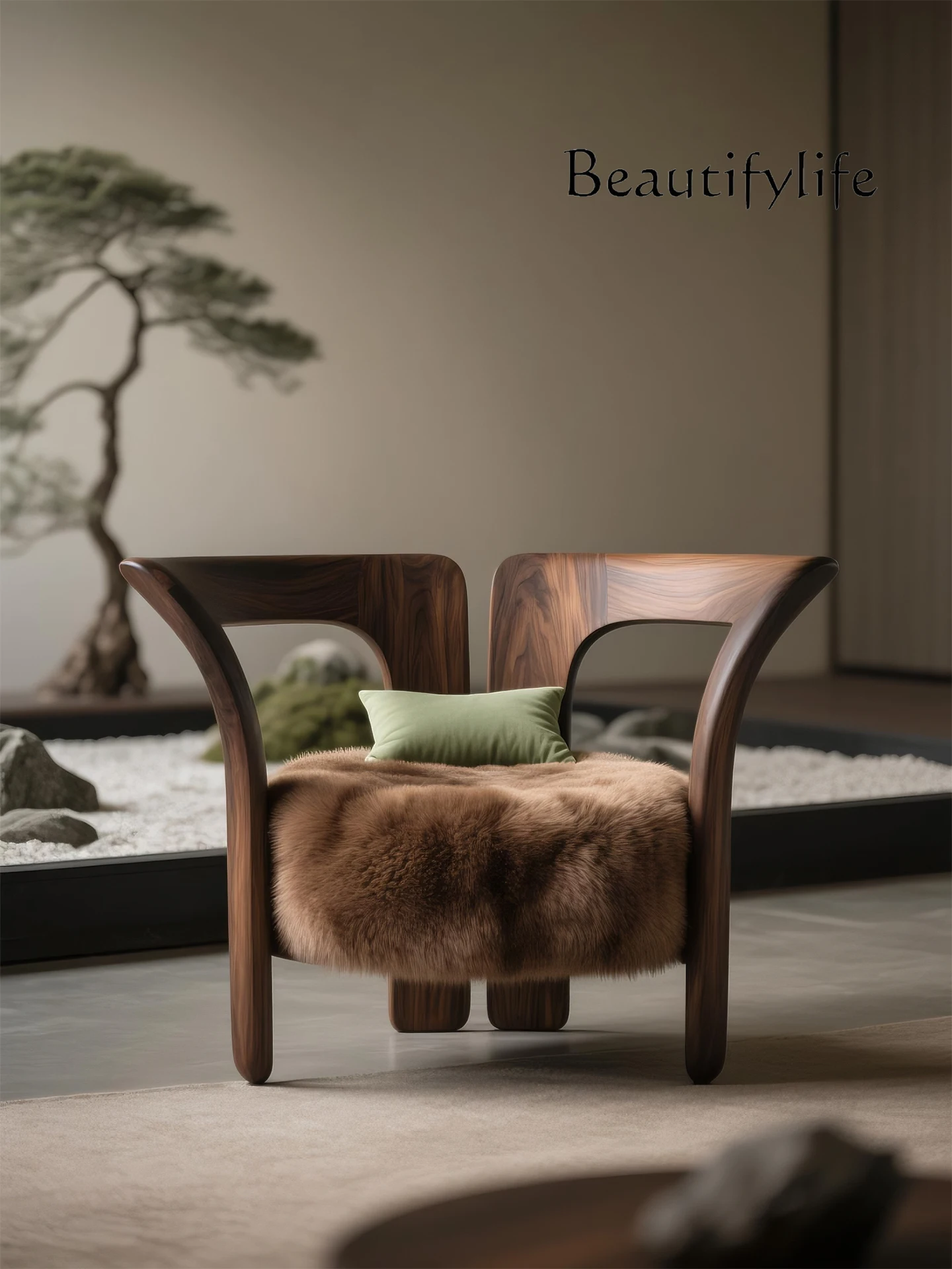 

Medieval sofa chair living room solid wood single leisure custom Song aesthetic furniture wabi single chair