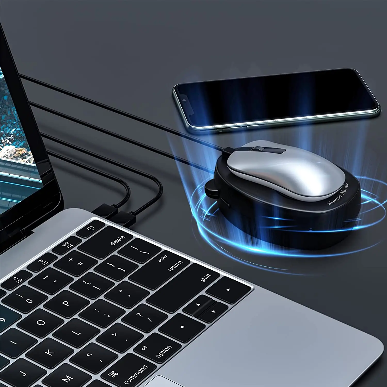 Mouse Jiggler Undetectable, Simulate Automatically Mouse Movement to Keep Laptop or Computer Awakening-Rainbow
