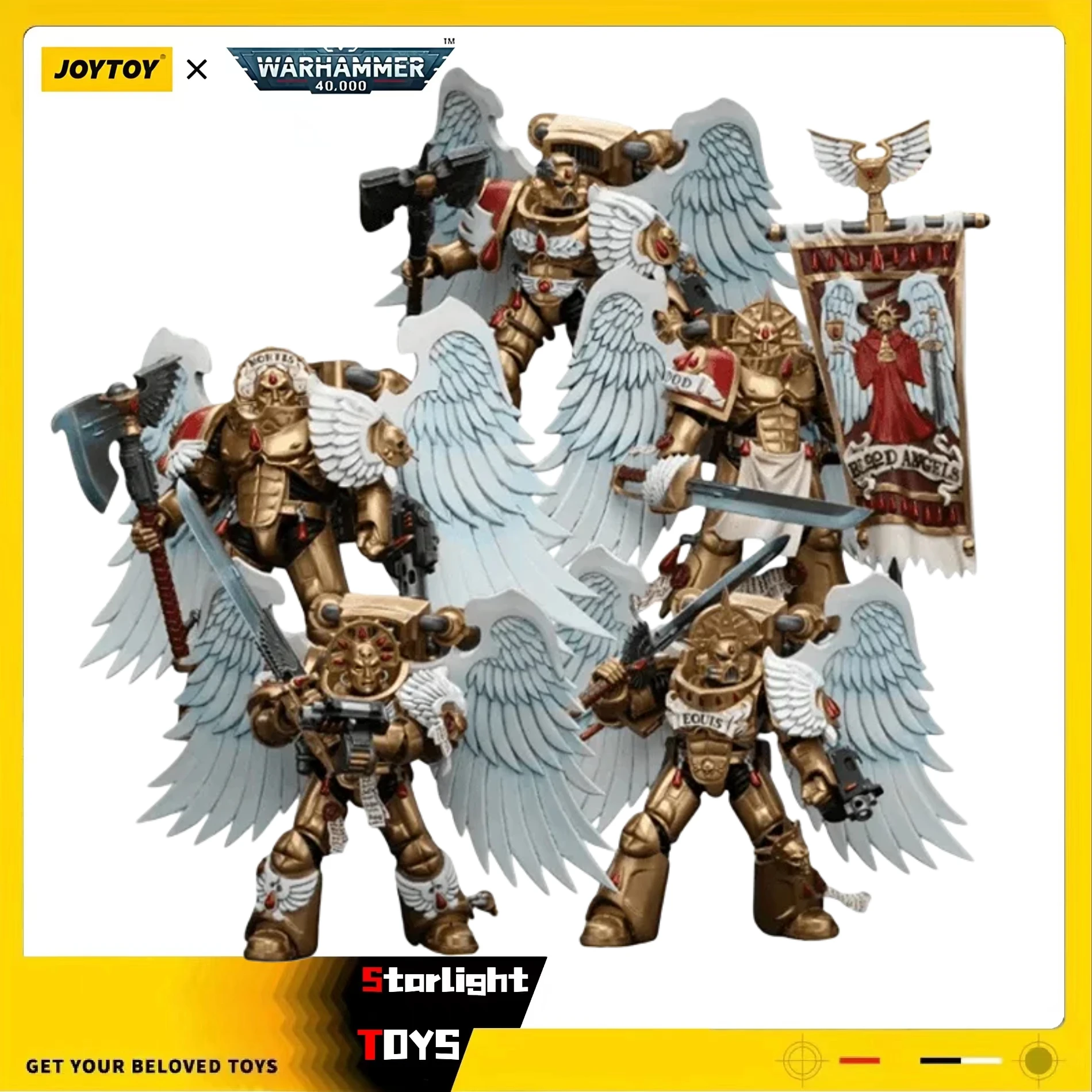 

JOYTOY 1/18 Action Figure Warhammer 40K Blood Angels Sanguinary Guard Model Toys Gift