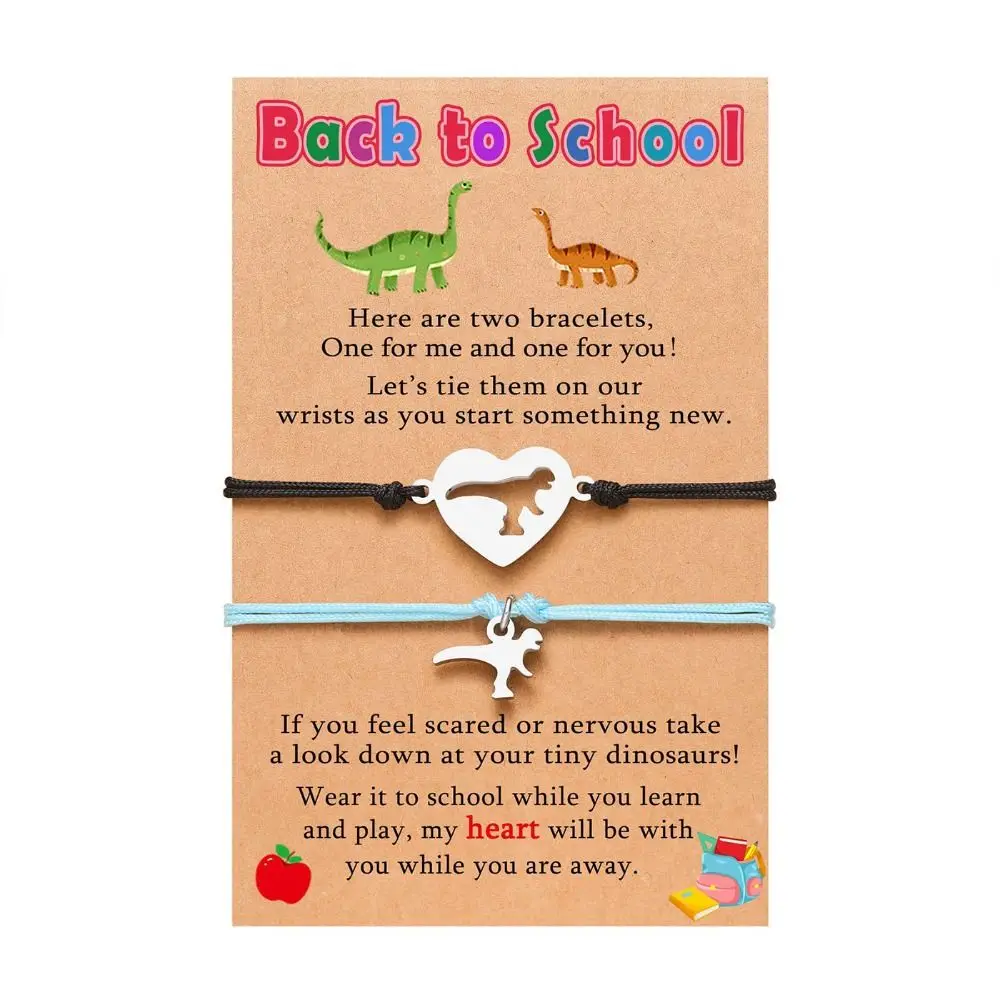 Back To School Woven Parent-child Bracelet Adjustable Simple Mother Daughter Bracelets Gifts First Day Of School