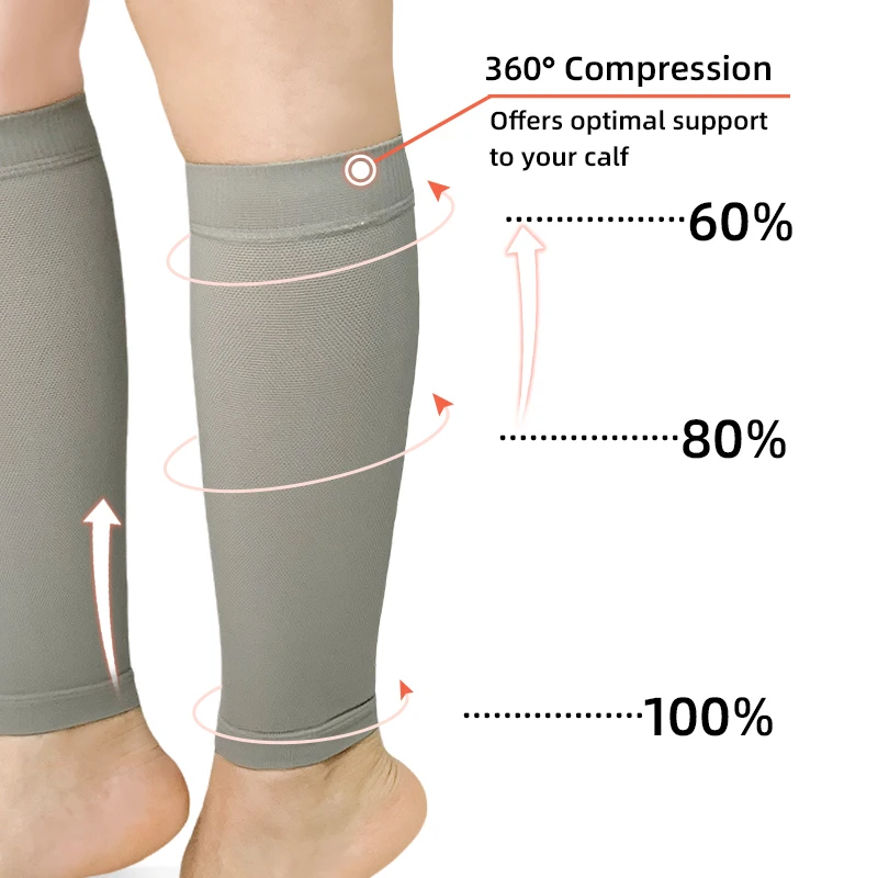 1 Pair Medical Compression Calf Sleeves Footless Cycling Running Universal Shin Splint Varicose Veins Pain Relief Fast Healing