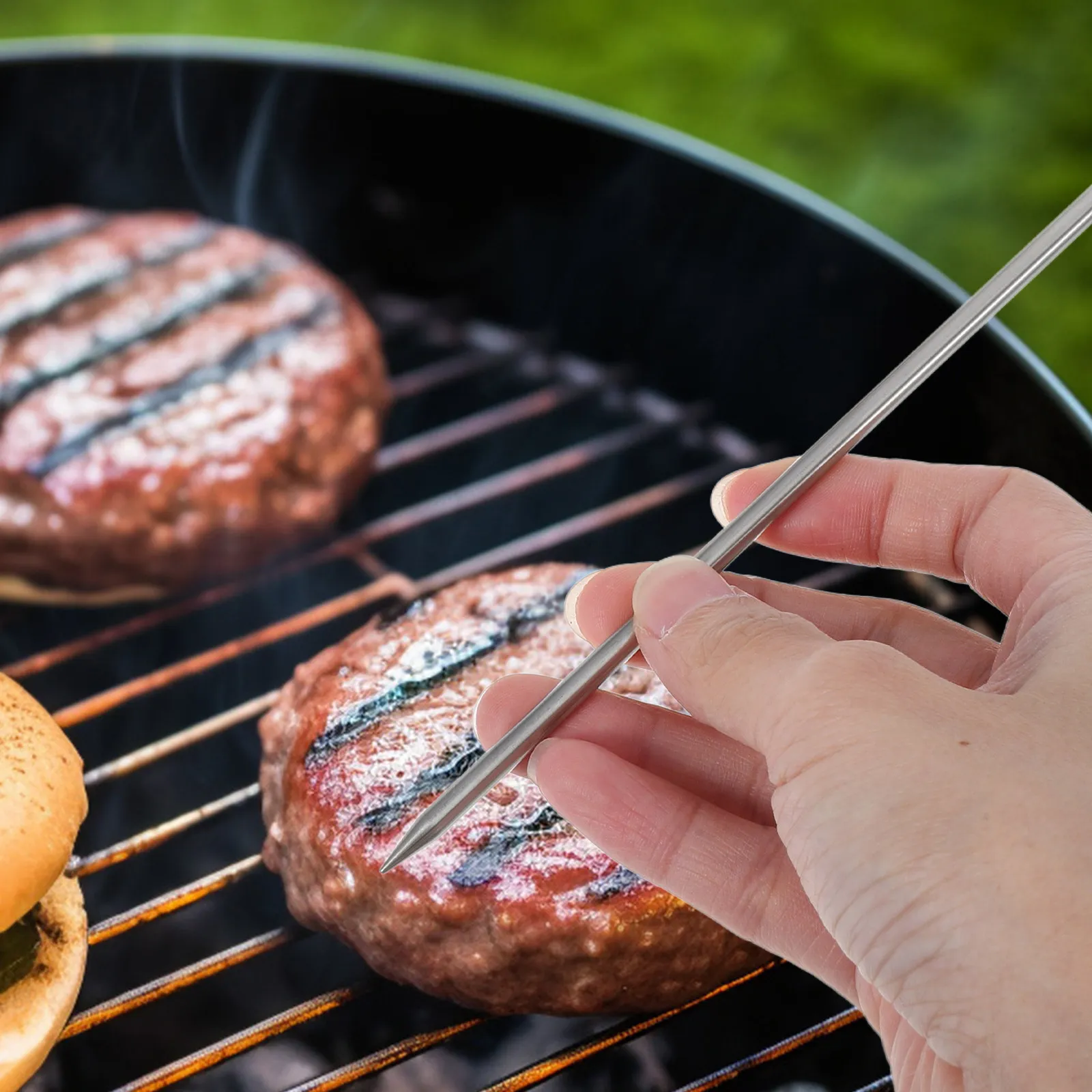 

1Set Grill Probe Clip Thermometer Holder for Barbecue Meat Temperature Monitoring Cooking Probe Grilling Temp Gauge