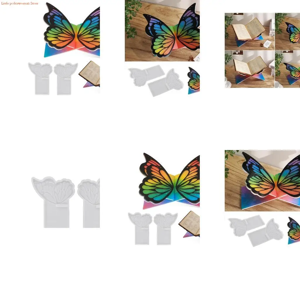 F92D Silicone Resin Butterfly Shelf Mould Epoxy Bookrack Mould Gift Mold