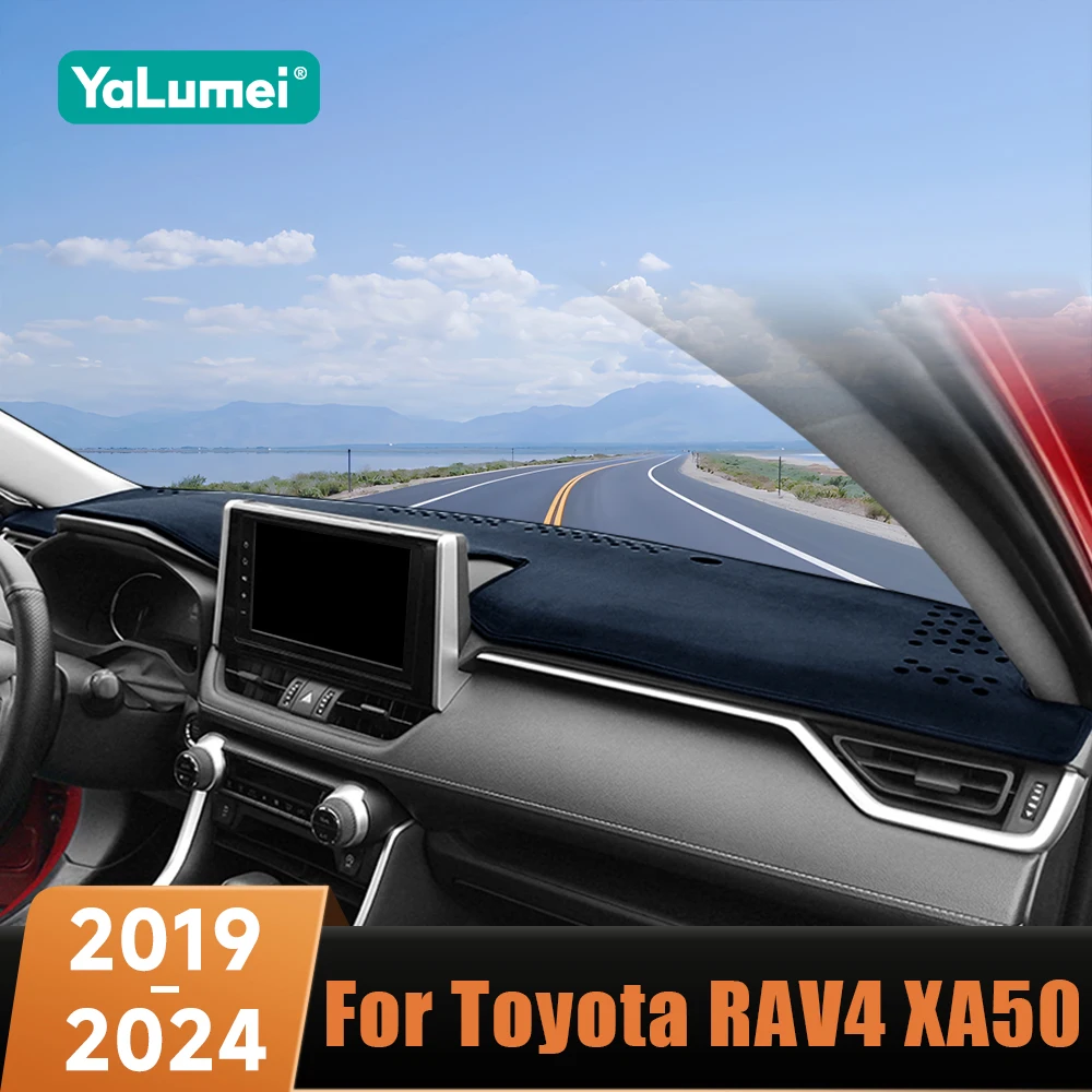 For Toyota RAV4 XA50 2019 2020 2021 2022 2023 2024 RAV 4 Hybrid Car Dashboard Cover Avoid Light Pad Anti-UV Carpets Non-Slip Mat