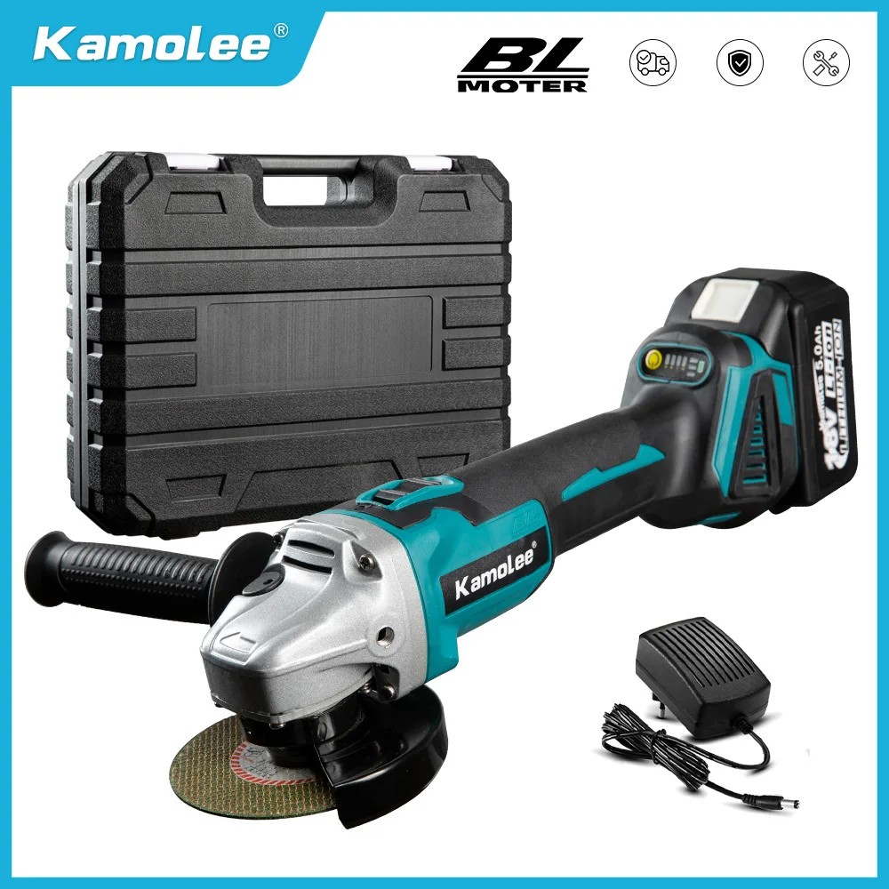 rebarbadora sem escova kamolee ferramentas eletricas de corte compativel para makita bateria 18v serie mt m14 125 mm 100 mm 18500rpm velocidades 01