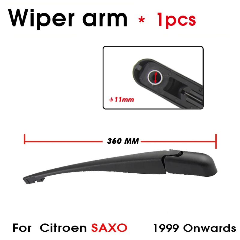 Car Blade Rear Windshield Wiper Arm Blade Brushes For Citroen SAXO 355MM 1999 Onwards Windscreen Wiper Auto Accessories