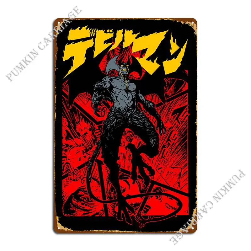 Devil Rising Metal Signs Rusty Decoration Garage Club Tin Sign Poster