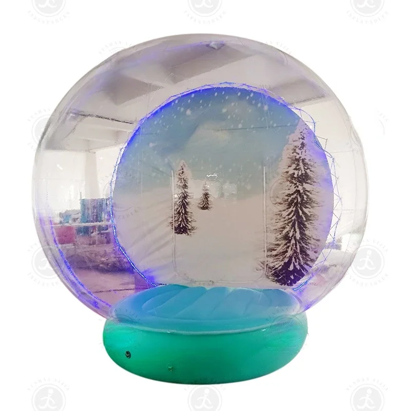 4M Attractive Christmas Inflatable Giant Snow globe Inflatable Snow Globes With Blowing Snow