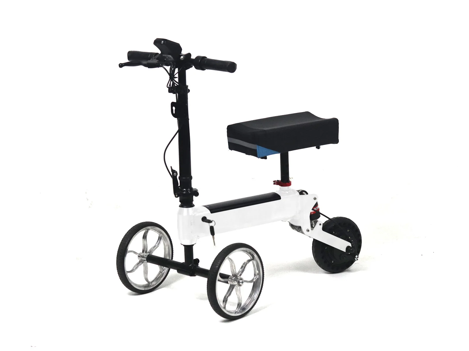 Knee Scooter 3 Wheel Electric Knee Walker Mobility Scooter Wheelchair Foldable Bike Knee Walking Aids