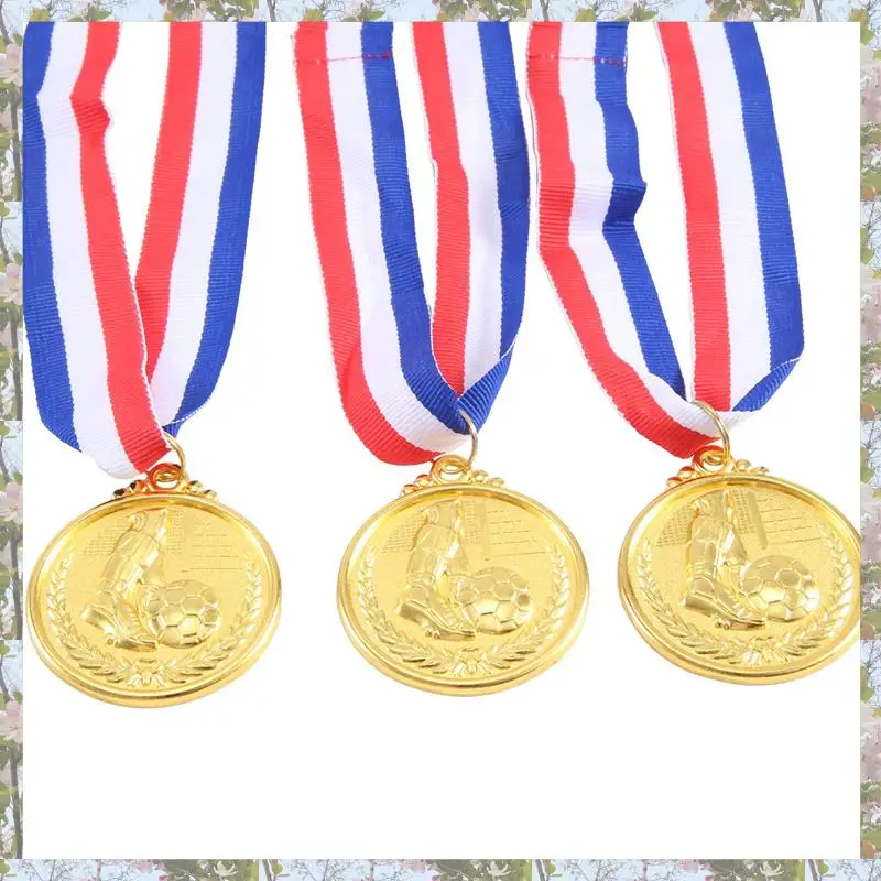 T84C-Football Cup Medal Award Medals Awards Student Party Gifts Soccer Metals Award Winner Medals 12 Pcs