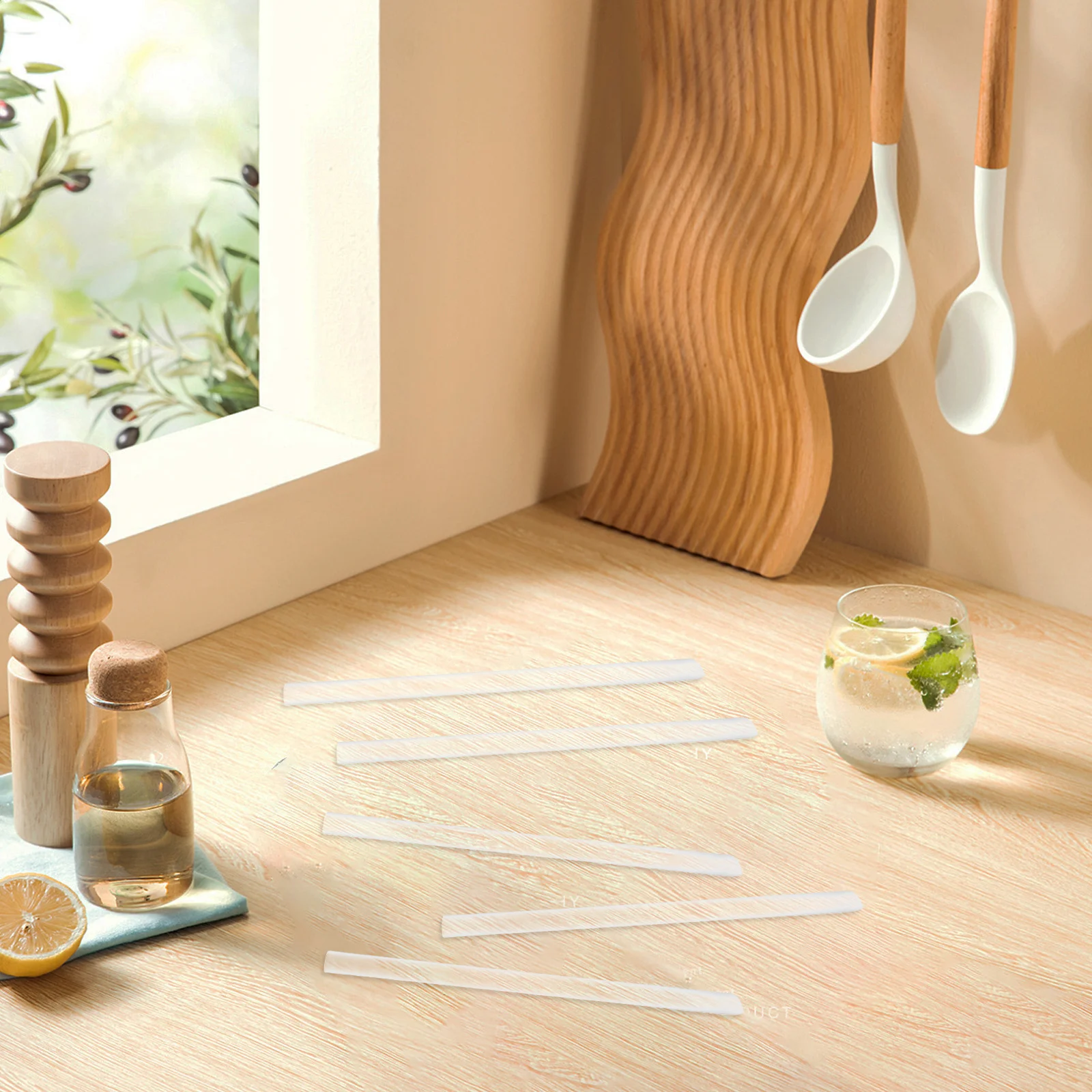 

100Pcs Plastic Cake Dowel Rods Transparent Sturdy Support for Tiered Wedding Birthday Cake Decorating Supplies