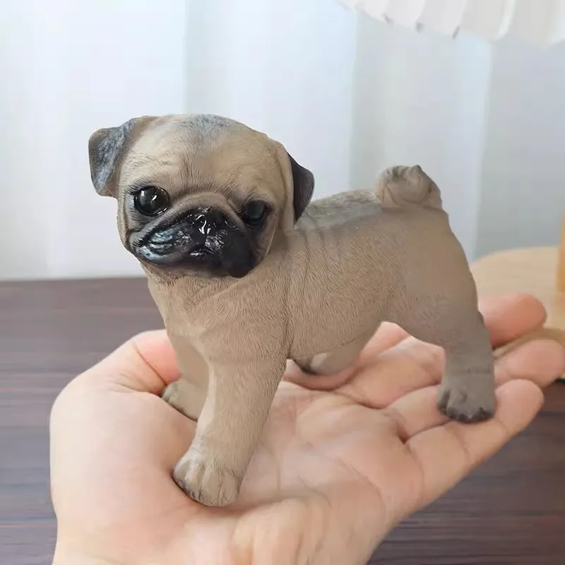 

Miniature Dog Figurine Resin Crafts Little Ornaments Simulated Dog Model Cute Animal Decoration Art Home Office Cabinet Decor