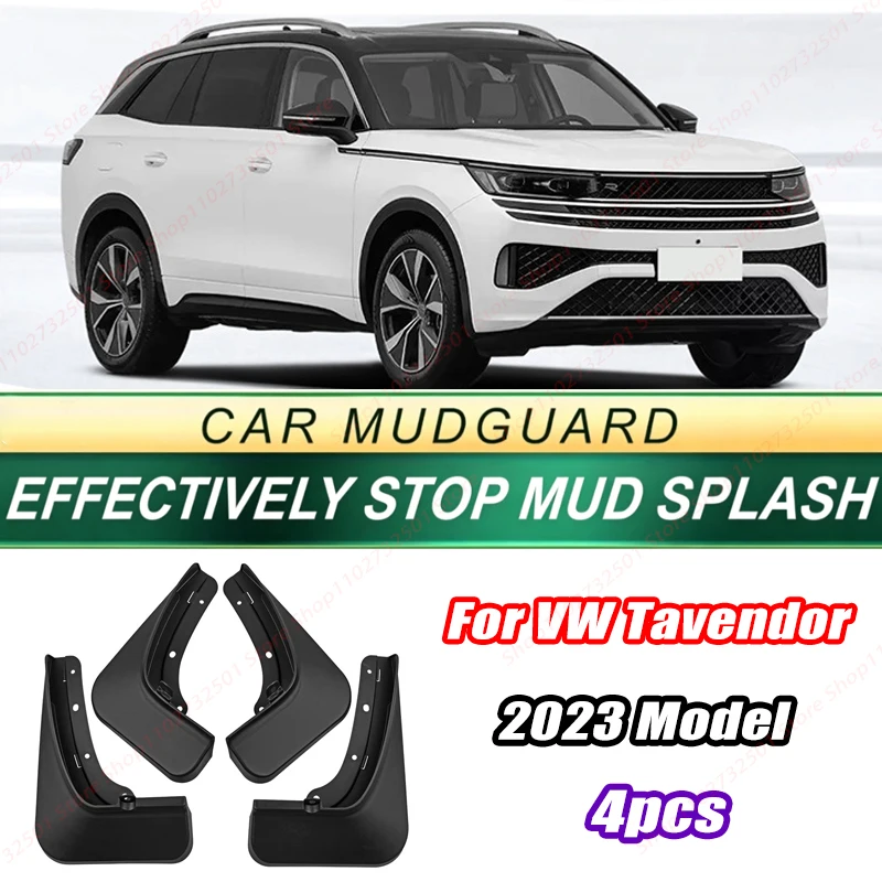 For VW Tavendor 2023 Model 4PCS Front Rear Mud Flaps Splash Guards Fender Mudguards Auto Accessories