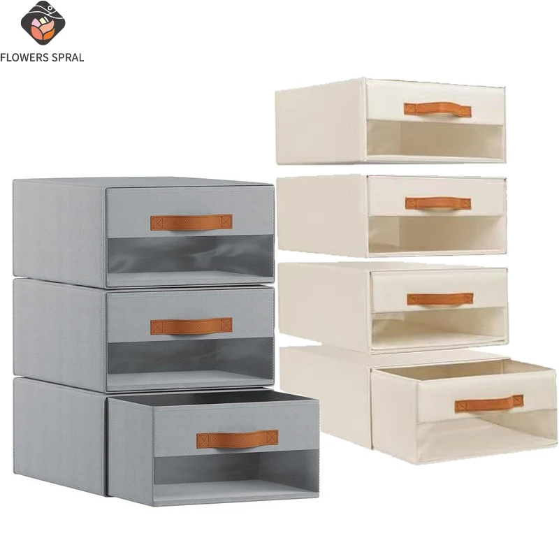 Home Bed Sheet Storage Box, Foldable, Stackable, Blanket, Bed Sheet Storage Box, Drawer Style Wardrobe Bedding Storage Box