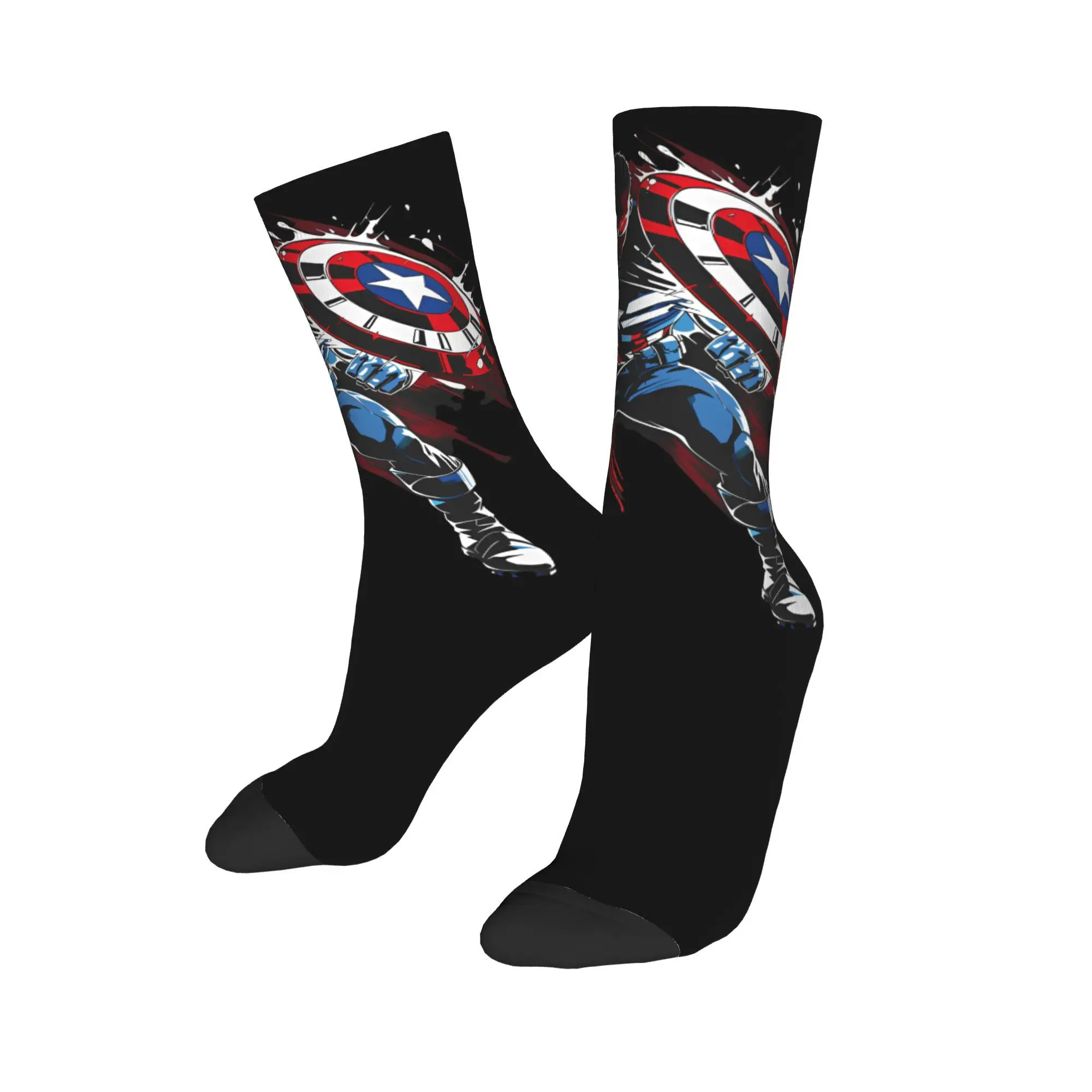 Harajuku Unisex Socks Captain America: Brave New World Product Warm  Sport Dress Socks All Season